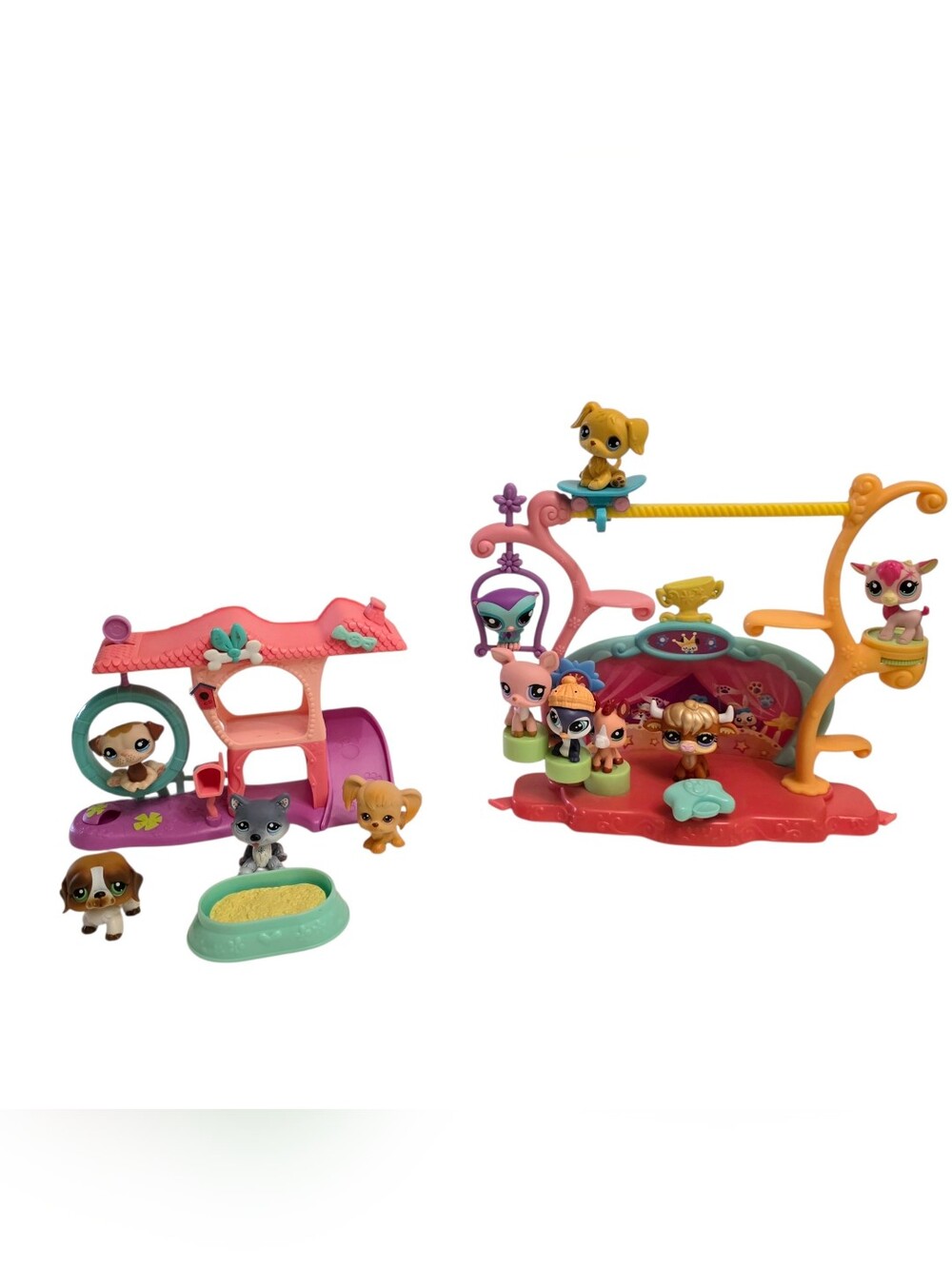Littlest Pet Shop Tricks N Talents Show & Playful Puppy House Playsets 11 Pets